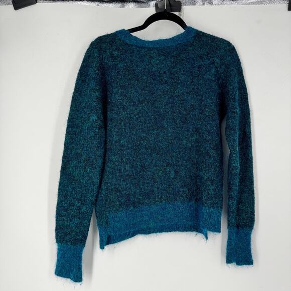 A.L.C. Adina Metallic Wool Mohair Teal Sweater - Picture 4 of 5